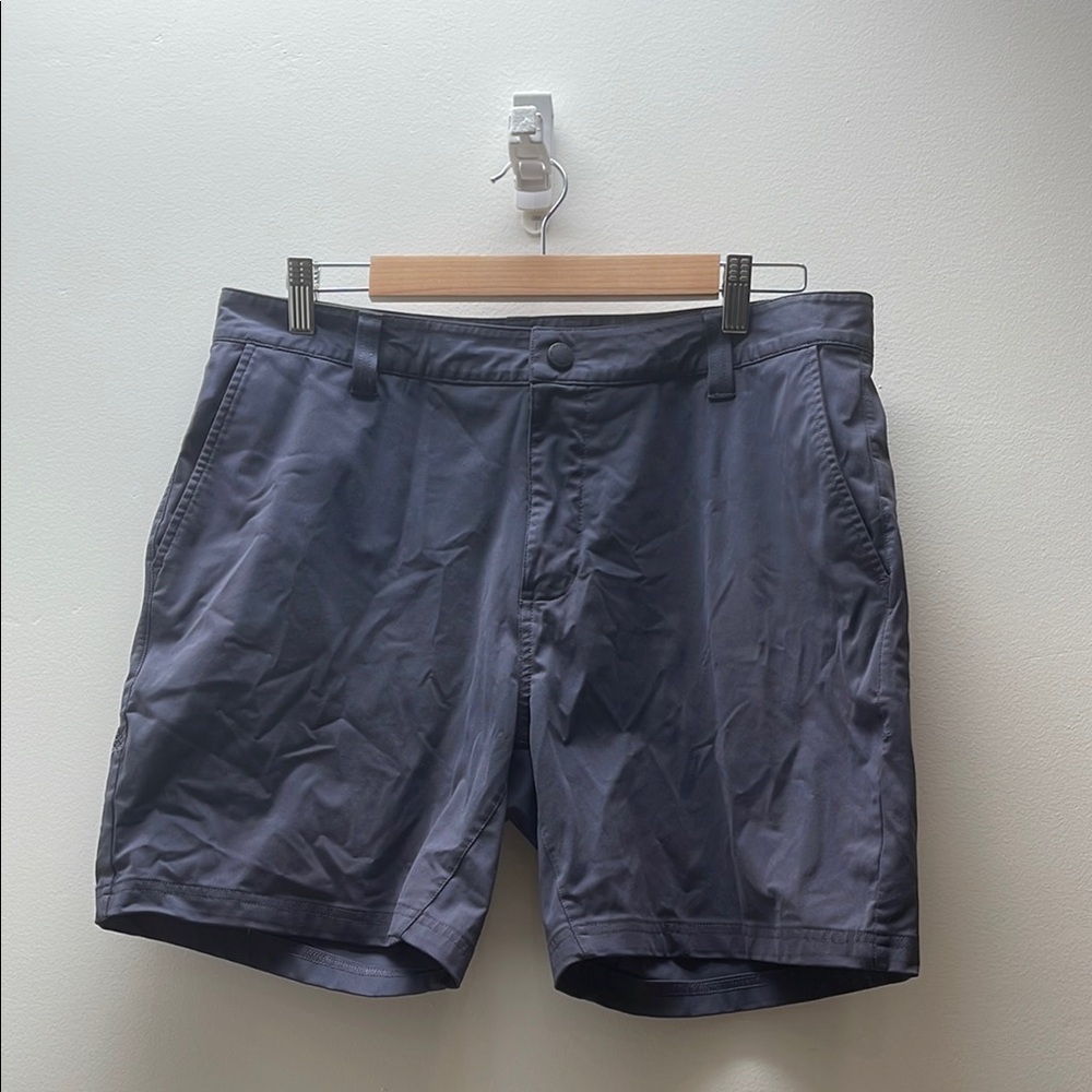 Classic Gray Flat Front Shorts Lightweight Design
